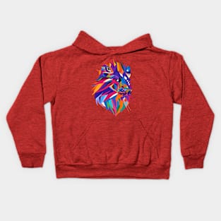 Lion animal pop art Kids Hoodie